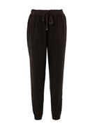 Bayan Siyah Beli Lastik Detaylı Jogger Pantolon ( TENCEL™ )