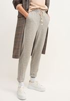 Bayan Gri Carrot-Fit Pamuklu Sweat Pantolon