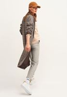 Bayan Gri Carrot-Fit Pamuklu Sweat Pantolon
