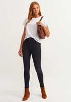 Women White Boat-neck t-shirt with lace detail