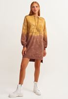 Bayan Çok Renkli Sunset-Fire Batik Sweat Elbise