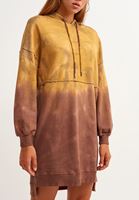 Bayan Çok Renkli Sunset-Fire Batik Sweat Elbise