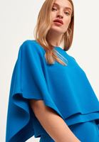 Bayan Lacivert Crop Pelerin Sweatshirt