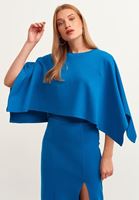 Bayan Lacivert Crop Pelerin Sweatshirt