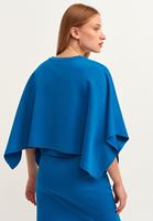 Bayan Lacivert Crop Pelerin Sweatshirt