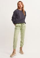 Bayan Antrasit Zero-Neck Crop Sweatshirt