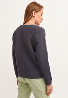 Bayan Antrasit Zero-Neck Crop Sweatshirt