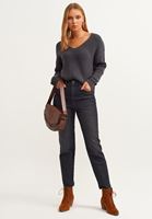 Bayan Siyah Casual Pamuklu Mom Jean 