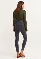 Bayan Gri High-Rise Push Up Skinny Pantolon