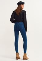 Bayan Mavi High-Rise Push Up Skinny Pantolon