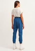 Bayan Mavi Pamuklu Denim Jogger Pantolon
