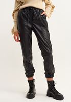 Bayan Siyah Vegan Jogger Pantolon