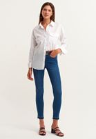 Bayan Mavi Toparlayıcı Efekt Skinny Pantolon