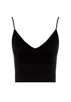 Women Black Seamless Crop Top