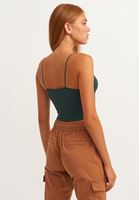 Women Green Seamless Crop Top