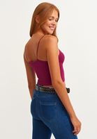 Women Maroon  Seamless Crop Top