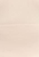 Women Beige Seamless Crop Top