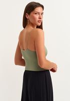 Women Green Seamless Crop Top