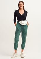 Bayan Siyah V-Neck Uzun Kollu Top