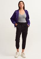 Bayan Gri V-Neck Uzun Kollu Top