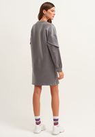 Bayan Antrasit Oversize Mini Sweat Elbise