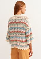Bayan Çok Renkli Bohem Crochet Triko