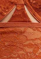 Bayan Kahverengi Cut-Out Dantelli & Balenli Bralet