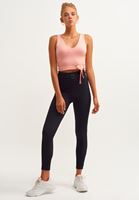 Bayan Pembe Sınır Tanımayan Esnek Crop Top