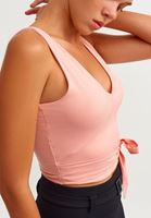 Bayan Pembe Sınır Tanımayan Esnek Crop Top