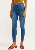 Bayan Mavi Casual Pamuklu Skinny Pantolon