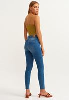 Bayan Mavi Casual Pamuklu Skinny Pantolon