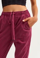 Bayan Vişne Çürüğü Yumuşak Dokulu Baggy Pantolon ( TENCEL™ ) 