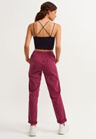 Bayan Vişne Çürüğü Yumuşak Dokulu Baggy Pantolon ( TENCEL™ ) 