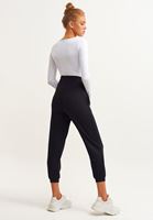 Bayan Siyah Doğa Dostu Crop Jogger Pantolon ( TENCEL™ )