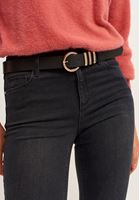 Bayan Siyah Casual Chic Tokalı Kemer