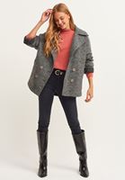 Bayan Siyah Casual Chic Tokalı Kemer