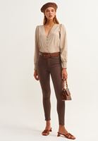 Bayan Kahverengi Toparlayıcı Etkili Skinny Pantolon  ( TENCEL™ )