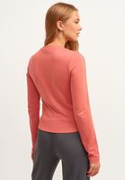 Bayan Pembe Fermuarlı Crop Top