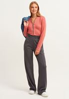 Bayan Antrasit Kemerli Wide-Leg Pantolon