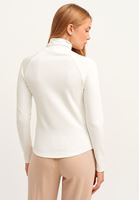 Bayan Krem Fermuarlı Cut-Out Top