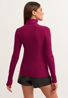 Bayan Vişne Çürüğü Roll-Neck Bluz