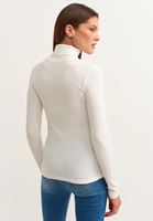 Bayan Krem Roll-Neck Bluz