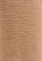 Bayan Bej Wool Blend Cepli Uzun Kaban