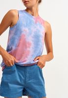 Bayan Çok Renkli Batik Desenli Tank Top 