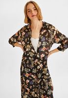 Bayan Çok Renkli Desenli Kimono