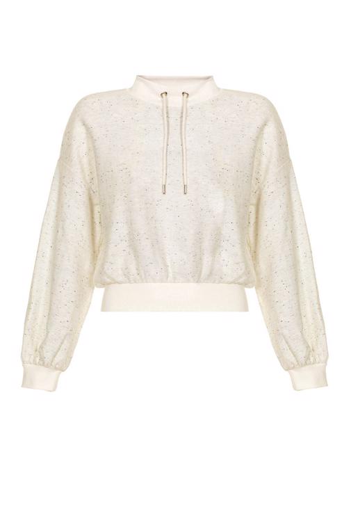 Yüksek Yaka Sweatshirt ve Çıtçıt Detaylı Pantolon Kombini