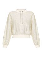 Yüksek Yaka Sweatshirt ve Çıtçıt Detaylı Pantolon Kombini