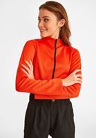 Bayan Turuncu Dik Yaka Sweatshirt