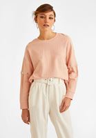 Bayan Pembe Çıkarılabilir Çıtçıt Detaylı Sweatshirt