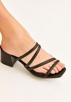 Women Black Heeled Sleepers